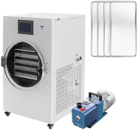hnzxib vacuum freeze dryer machine 50 8 trays 13lbs 18lbsbatch smart control food freeze drying machine versatile for lab home use small business use